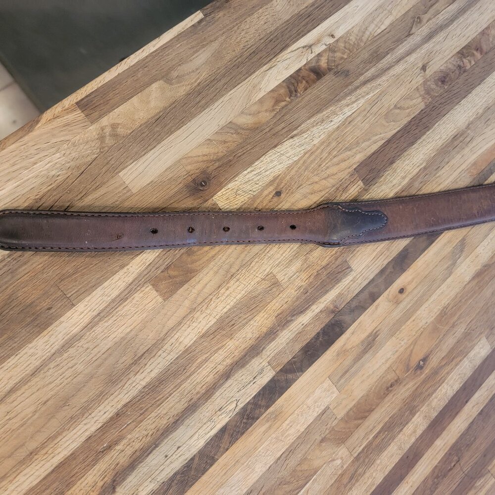 Silver Creek Classics Brown Leather Belt w Silver Hardware C70285 - Picture 6 of 12